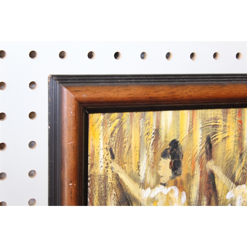 38 x 26 Framed picture - signed Italian Restaurant scene