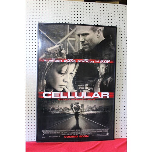 27.25 x 40.25 - Dual Sided Movie poster - cellular - Kim Basinger Jason Statham