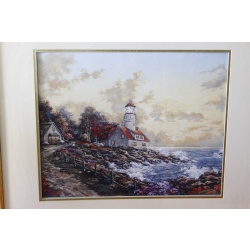 31.25 x 25.25 Framed picture Seaside lighthouse