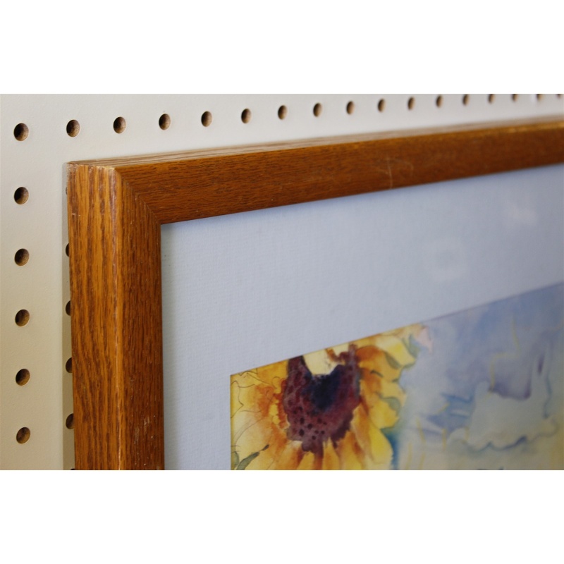 31.75 x 25.25 Framed picture sunflowers signed watercolor