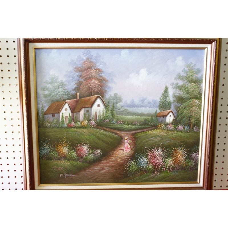 28.5 x 24.5 Framed picture signed M. Jordan