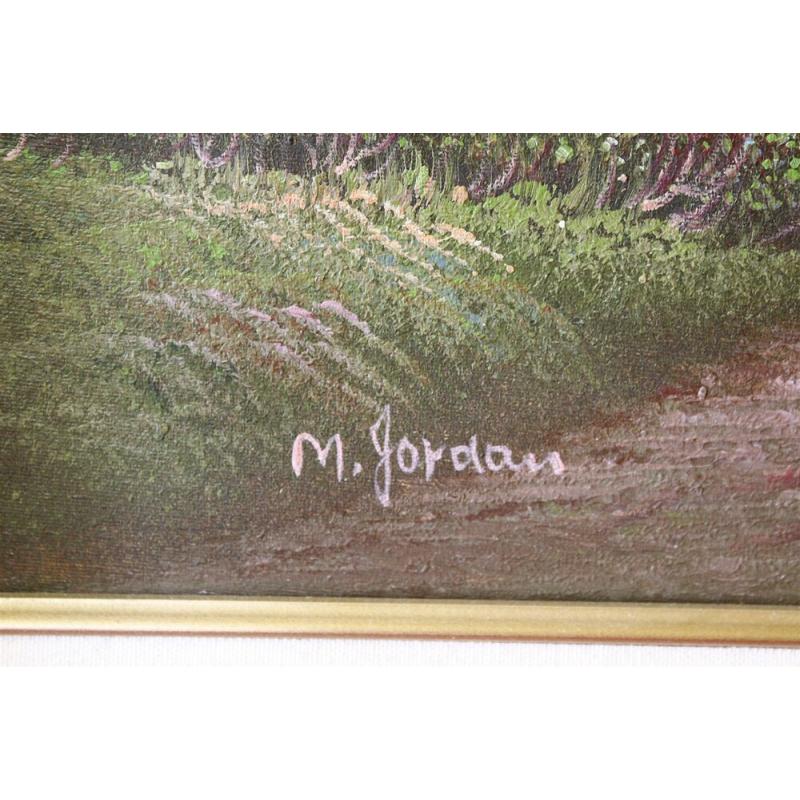 28.5 x 24.5 Framed picture signed M. Jordan