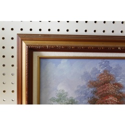 28.5 x 24.5 Framed picture signed M. Jordan