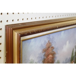 28.5 x 24.5 Framed picture signed M. Jordan