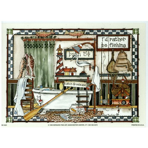 (5 x 7) Art Print BX0001 R. Baxter Fisherman Store