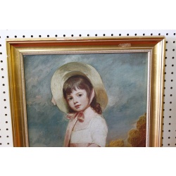 19.5 x 23.5 Framed picture little girl