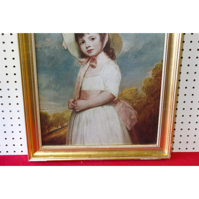 19.5 x 23.5 Framed picture little girl