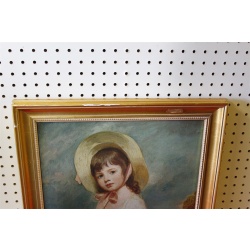 19.5 x 23.5 Framed picture little girl