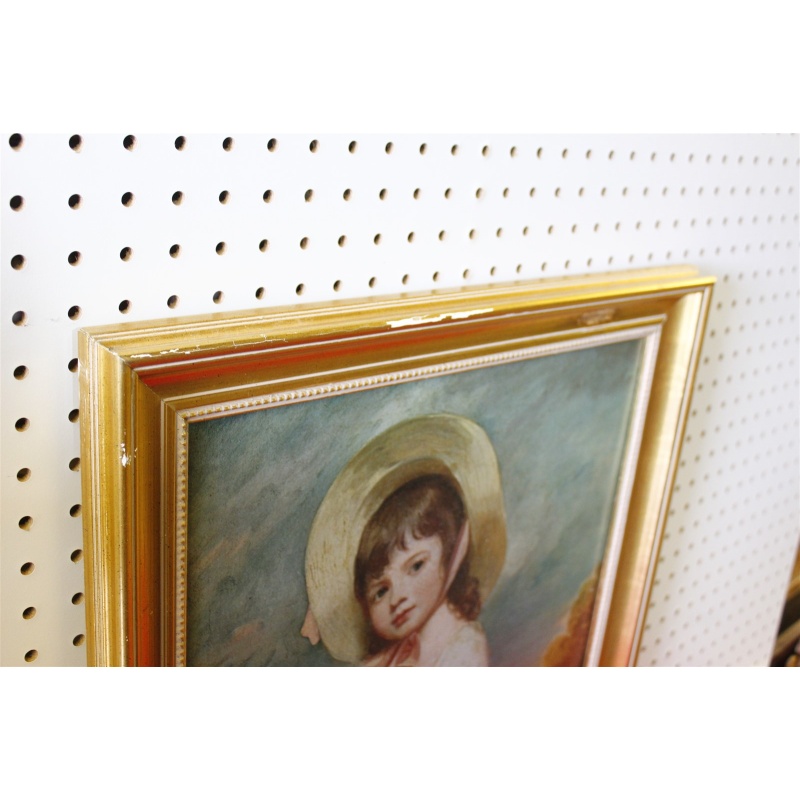 19.5 x 23.5 Framed picture little girl