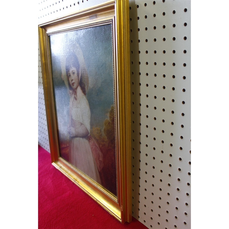 19.5 x 23.5 Framed picture little girl