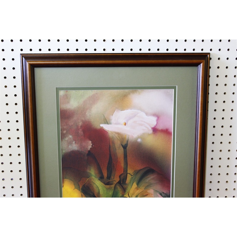 21 x 25.5 - Flawless Framed picture - captivating calla - signed K. Harvill
