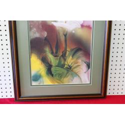 21 x 25.5 - Flawless Framed picture - captivating calla - signed K. Harvill