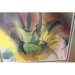 21 x 25.5 - Flawless Framed picture - captivating calla - signed K. Harvill