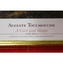 23.5 x 29.5 Framed picture a girl and roses - Auguste Toulmouche