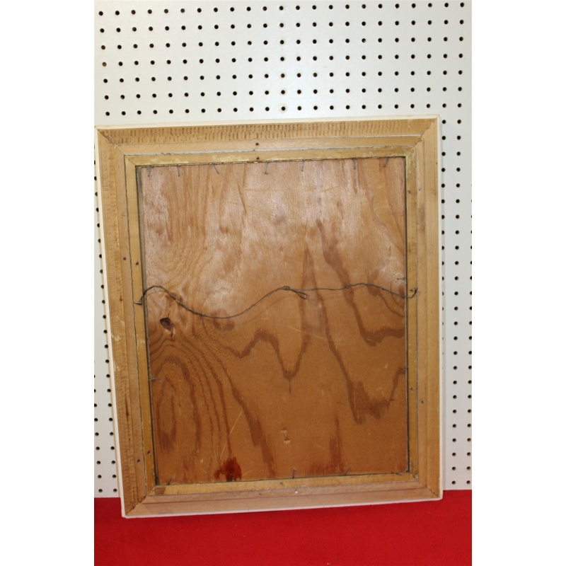 21.25 x 25.5 Framed portrait mother and daughter - vintage frame