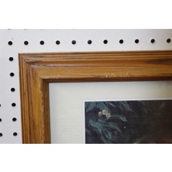 21 x 27.25 Framed picture over the garden wall by Fred Morgan 1910