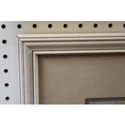 21.25 x 24.25 Framed picture little girl painting in the field