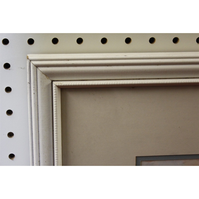 21.25 x 24.25 Framed picture little girl painting in the field