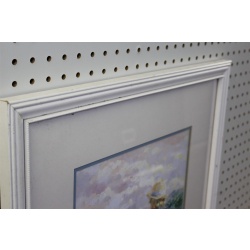 21.25 x 24.25 Framed picture little girl painting in the field