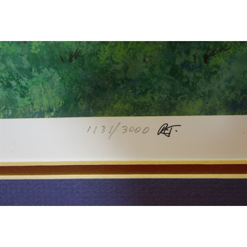 22.5x20 Framed numbered turn-of-the-century US airmail signed Thatcher 1131/3000