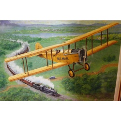 22.5x20 Framed numbered turn-of-the-century US airmail signed Thatcher 1131/3000