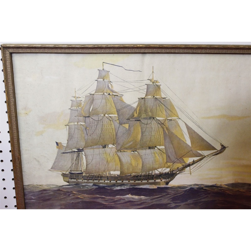 27 x 20.25 Framed picture ship Charles Robert Patterson 1925