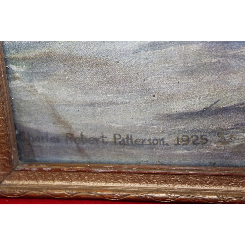 27 x 20.25 Framed picture ship Charles Robert Patterson 1925