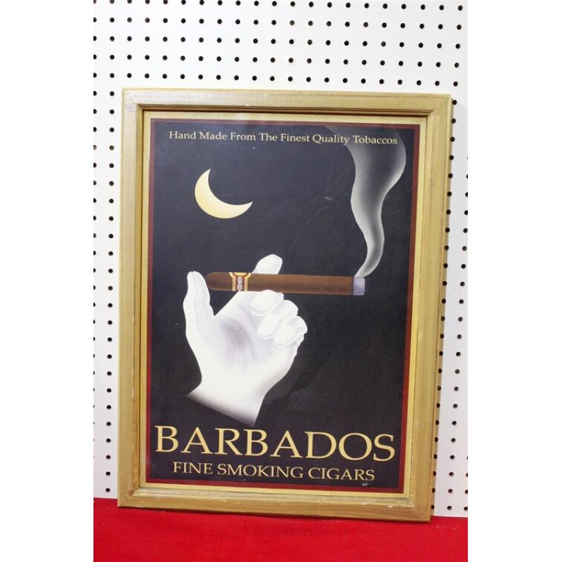 18 x 24 Framed cigar poster Barbados fine smoking cigars