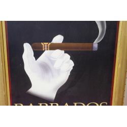 18 x 24 Framed cigar poster Barbados fine smoking cigars