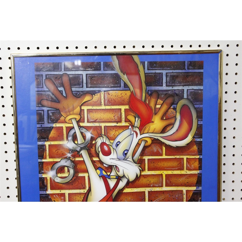 22 x 28.25 Framed movie poster who framed Roger rabbit