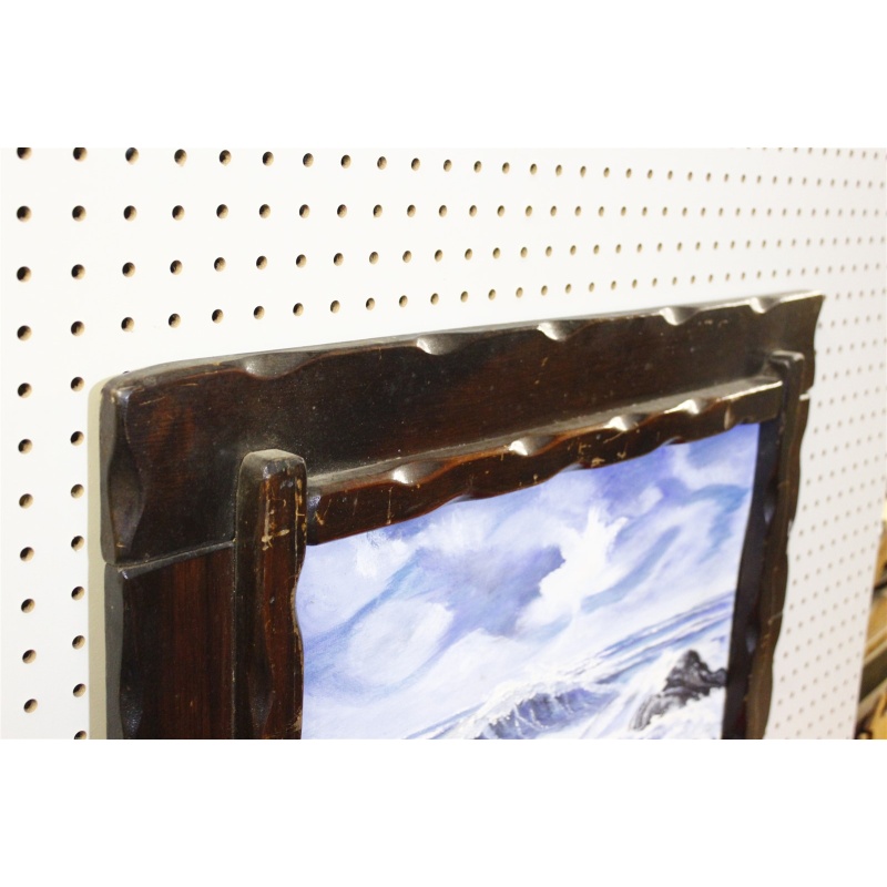 27.25 x 23.25 Framed picture Seaside Coast signed Vincent De Andrea