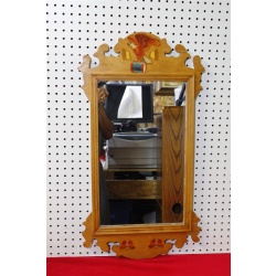 16.5 x 31 Ornate wooden framed mirror