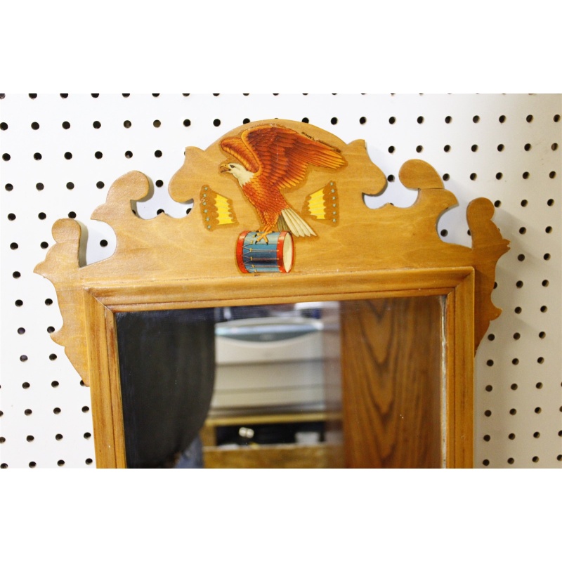 16.5 x 31 Ornate wooden framed mirror