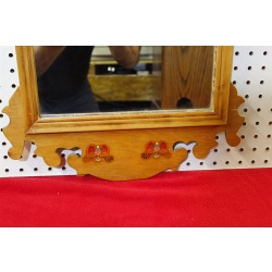 16.5 x 31 Ornate wooden framed mirror