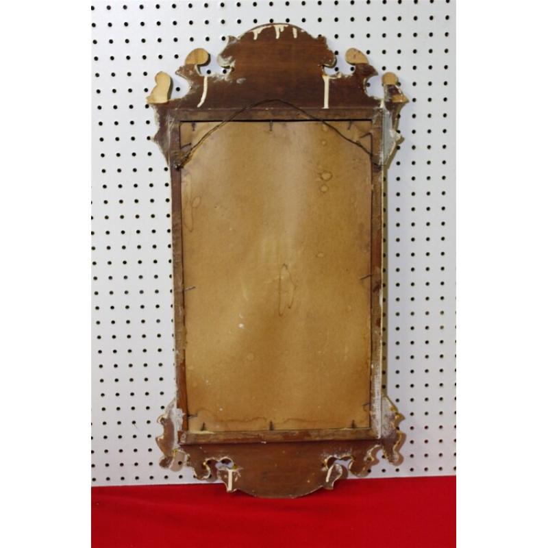 16.5 x 31 Ornate wooden framed mirror