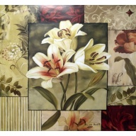 (24 x 24) Art Print LA18007 Lisa Audit Lilies Medley I