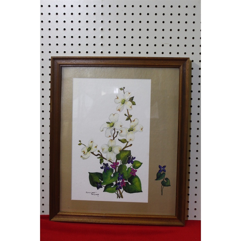 18 x 22 Framed picture signed Olivia Jane Williams