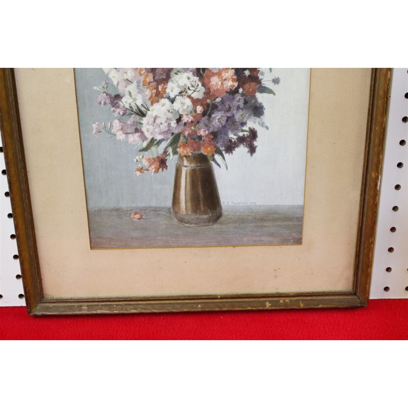 15.75 x 19 Framed picture signed E. O. Thaetner 1919