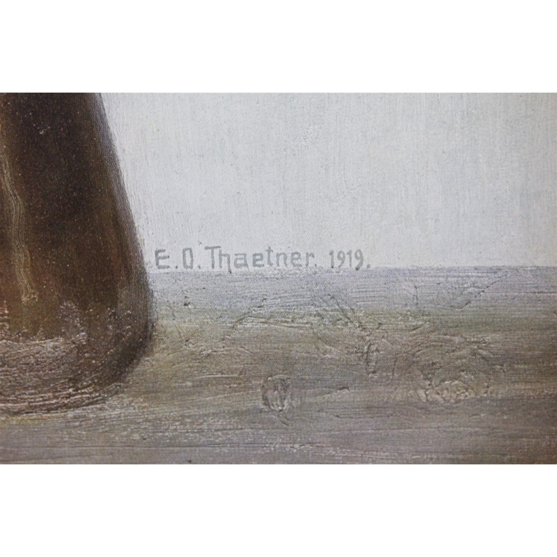 15.75 x 19 Framed picture signed E. O. Thaetner 1919