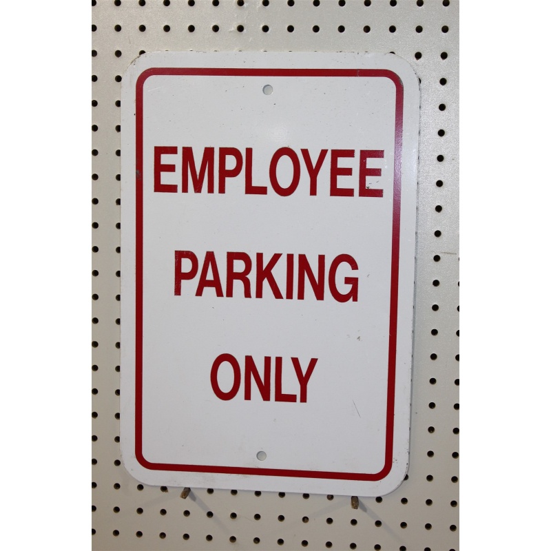 12 x 18 Metal sign employee parking only