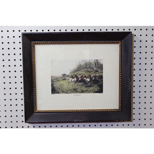 18.5 x 15.5 Framed Fox hunting picture George Wright and E.W. Savory Ltd