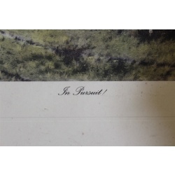 18.5 x 15.5 Framed Fox hunting picture George Wright and E.W. Savory Ltd