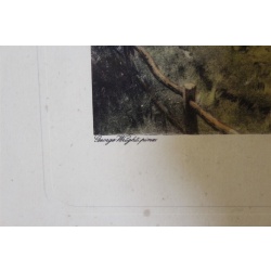 18.5 x 15.5 Framed Fox hunting picture George Wright and E.W. Savory Ltd