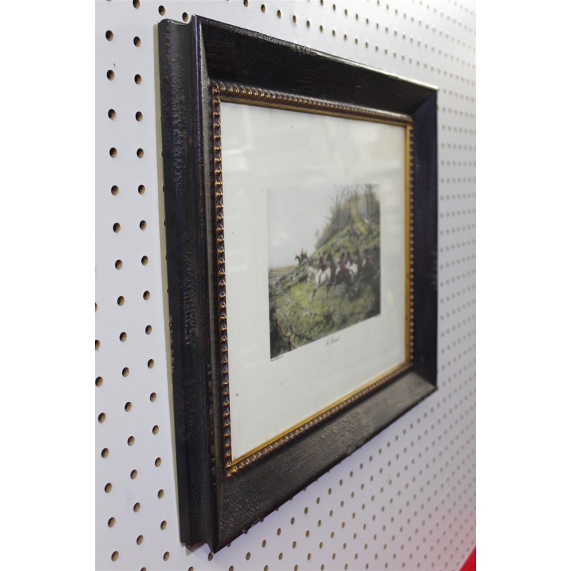 18.5 x 15.5 Framed Fox hunting picture George Wright and E.W. Savory Ltd