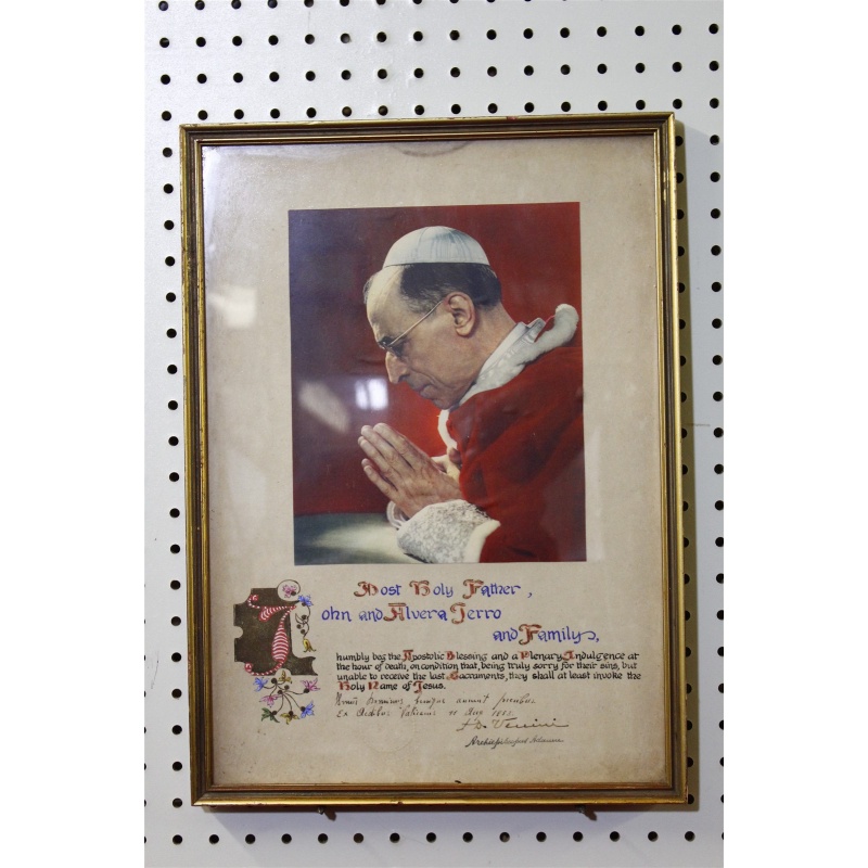 13.5 x 28.5 Framed religious blessing