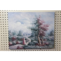 16 x 20 Unframed picture on canvas signed Samson