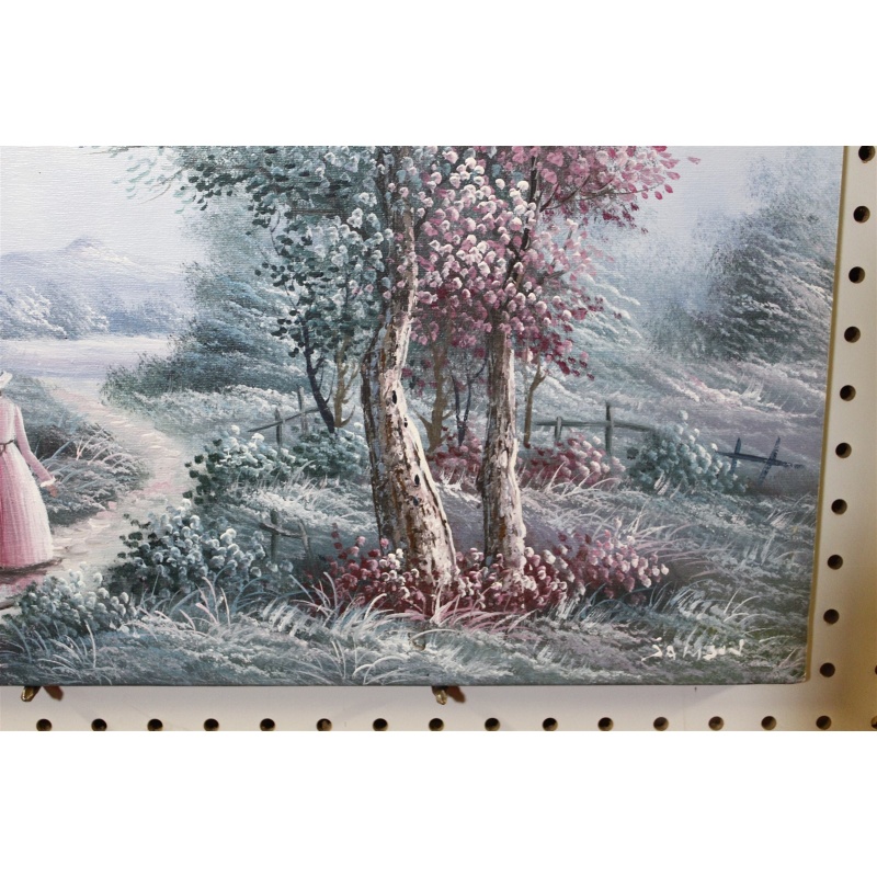 16 x 20 Unframed picture on canvas signed Samson