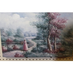 16 x 20 Unframed picture on canvas signed Samson