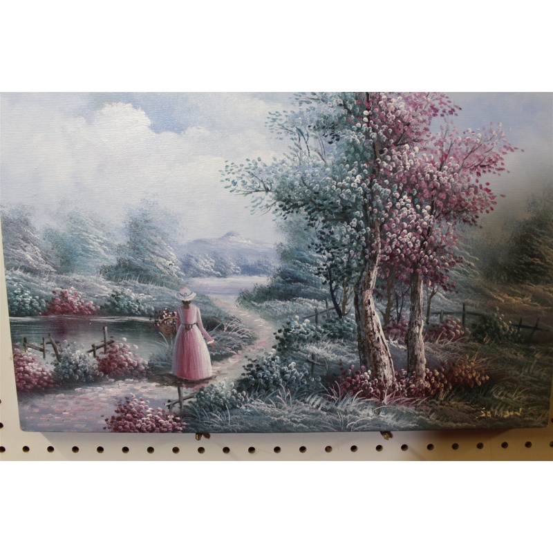 16 x 20 Unframed picture on canvas signed Samson