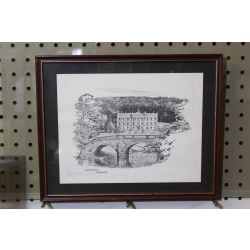 12.75 x 10.25 Framed Picture Chatsworth Derbyshire - Brian Lewis
